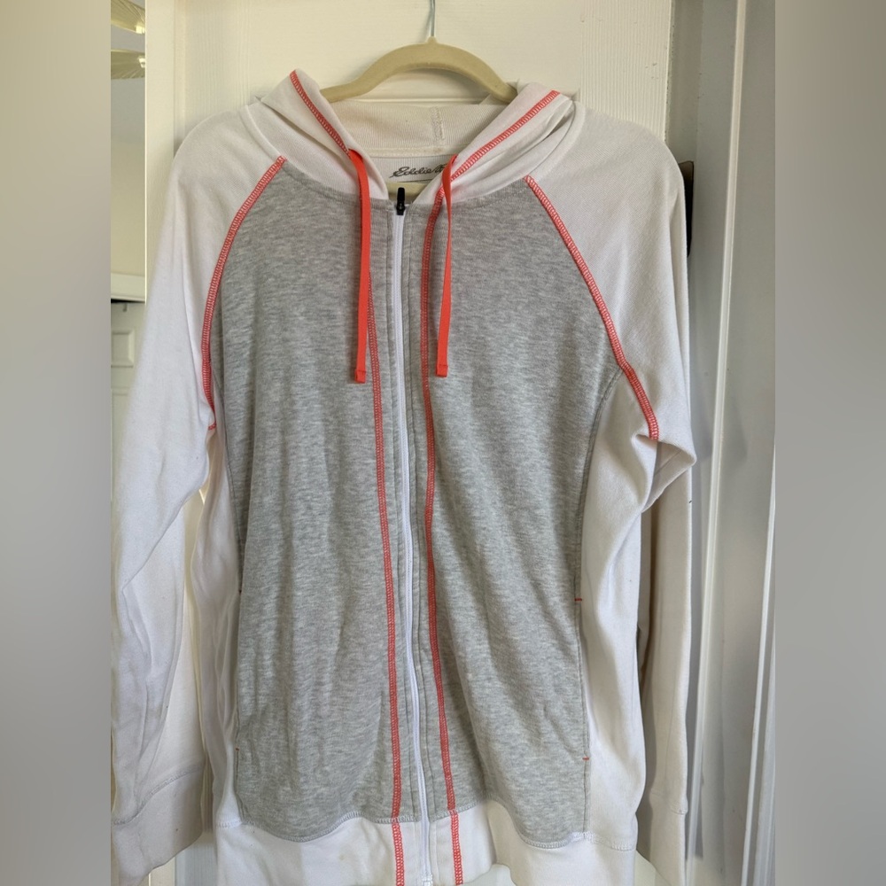 Eddie Bauer gray/white lightweight jacket